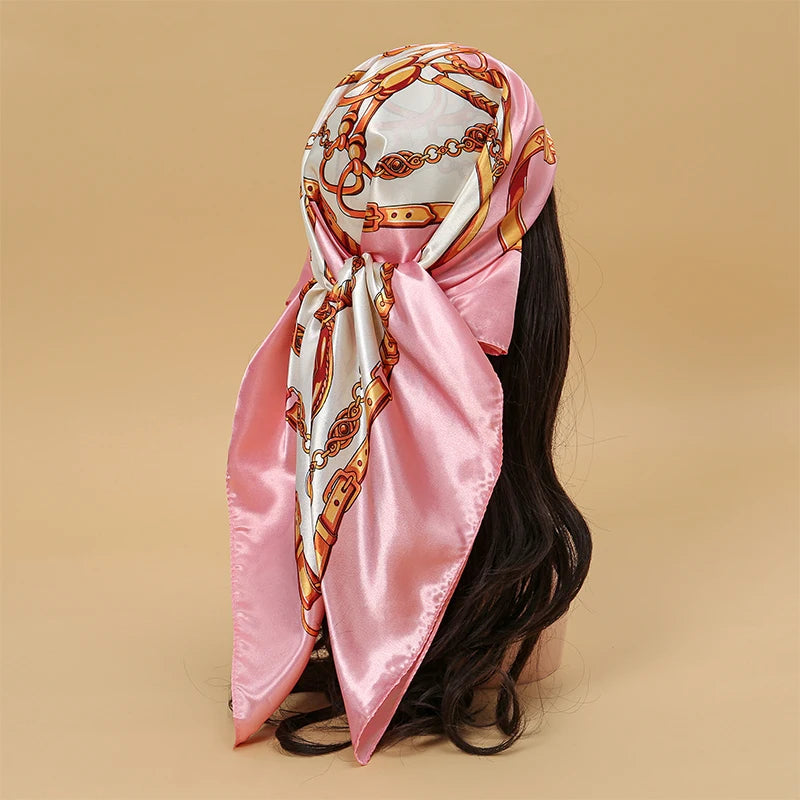 LadyLou Chain Satin Headscarf